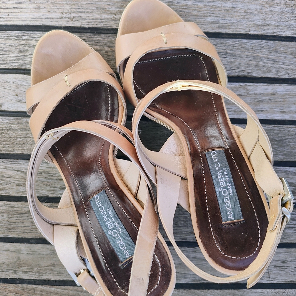 Angelo Bervicato Leather Sandals